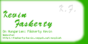 kevin faskerty business card