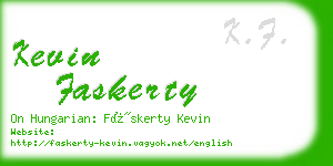 kevin faskerty business card